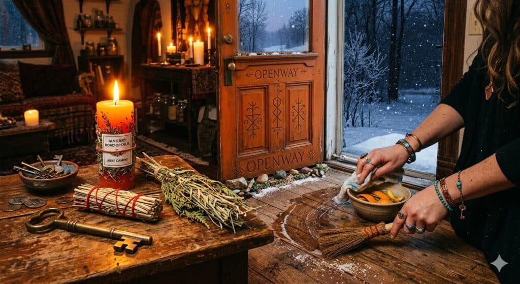 January in motion through the art of Road Opener magick.